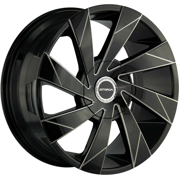 Strada Wheels S62 Moto Black Milled Line