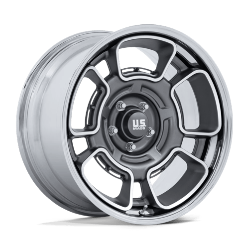US Mags Wheels UC147 Flagstaff Anthracie with Machined Face & Chrome Lip
