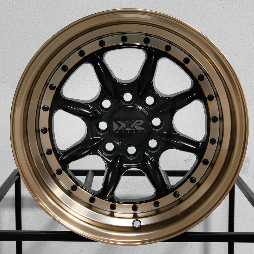 XXR Wheels 002.5 Flat Black Bronze Lip