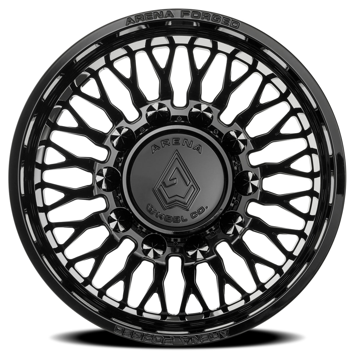 Arena Forged Wheels AF102 Maximus Dually Gloss Black Rear Outer