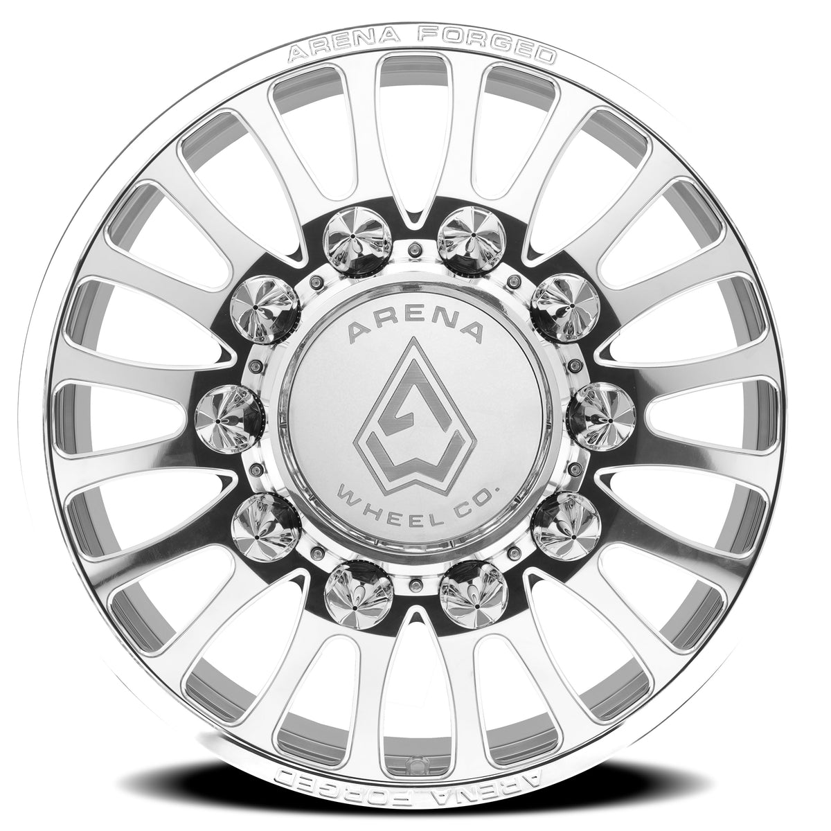 Arena Forged Wheels AF103 Shoreline Dually Milled and Polished Front 8 lug