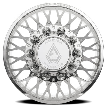 Arena Forged Wheels AF104 Stealth Dually Milled and Polished Front 8 lug