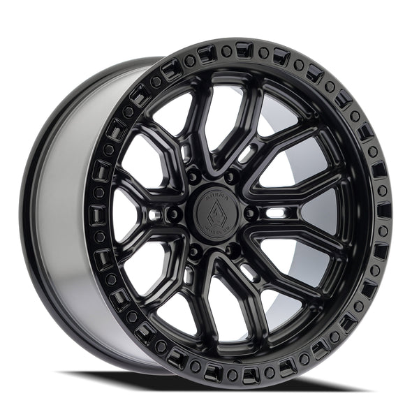 Arena Wheels A120 Terra Satin Black Center Gloss Black Lip