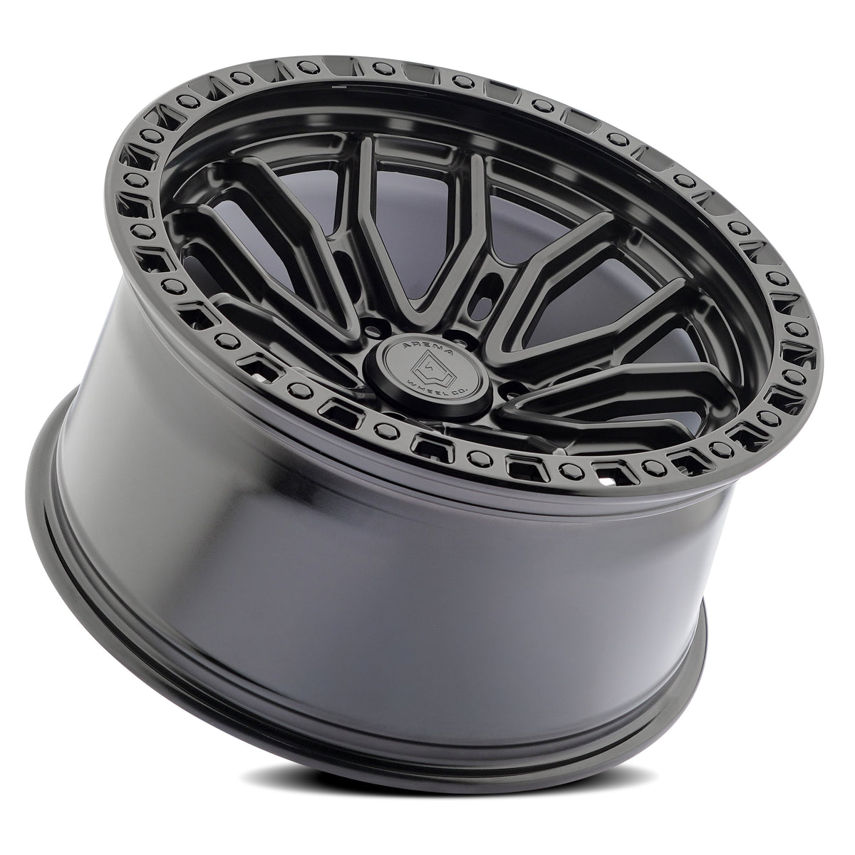 Arena Wheels A120 Terra Satin Black Center Gloss Black Lip