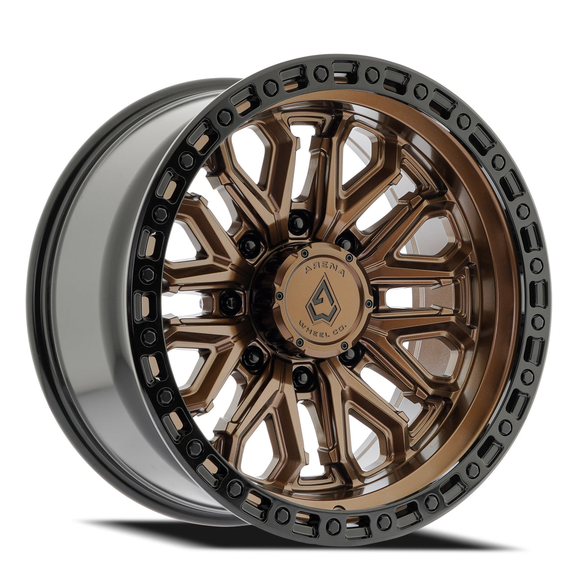 Arena Wheels A125 Jackal Smoked Bronze Center Gloss Black Lip 8 lug