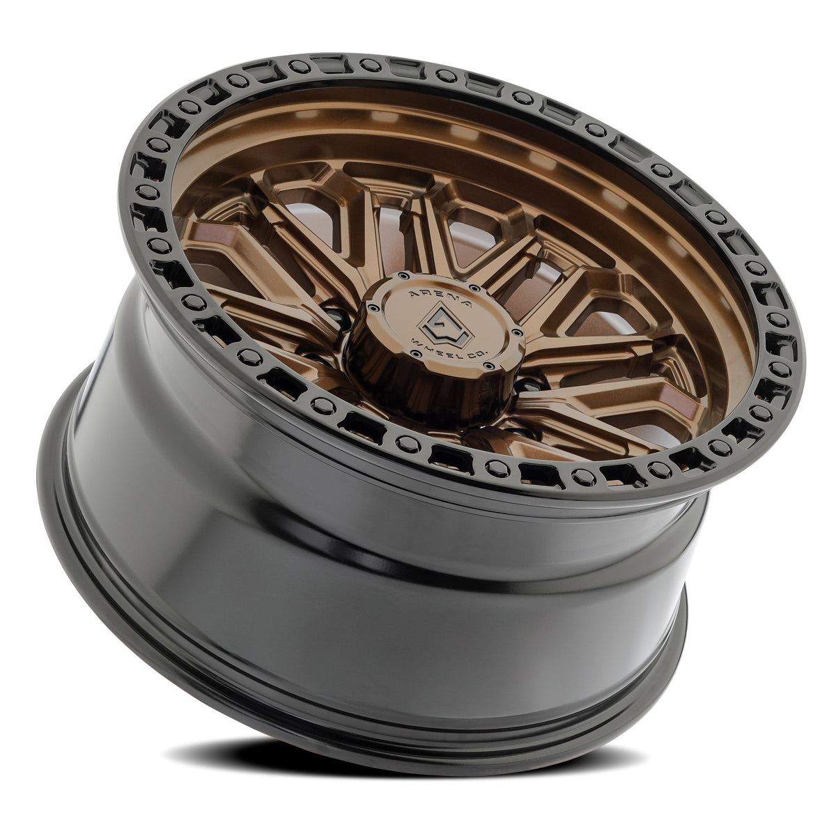 Arena Wheels A125 Jackal Smoked Bronze Center Gloss Black Lip 8 lug