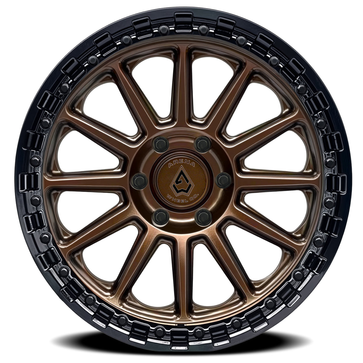Arena Wheels A128 Enduro Smoked Bronze Center Gloss Black Lip