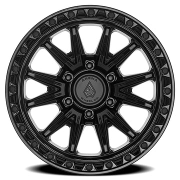 Arena Wheels A132 Blitz Satin Black Center Gloss Black Lip 6 lug