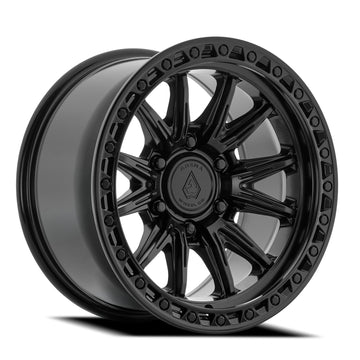 Arena Wheels A132 Blitz Satin Black Center Gloss Black Lip 6 lug