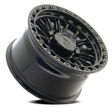 Arena Wheels A132 Blitz Satin Black Center Gloss Black Lip 8 lug