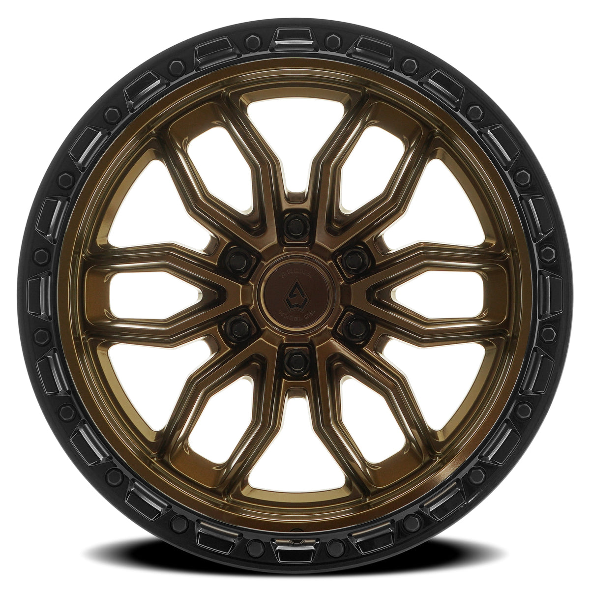 Arena Wheels A137 Pursuit Smoked Bronze Center Gloss Black Lip 6 lug