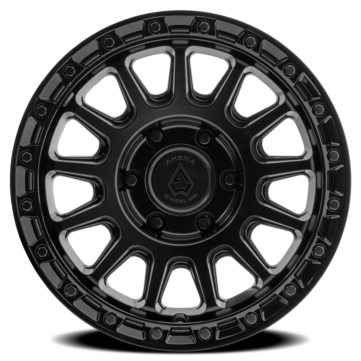 Arena Wheels A144 Spector Satin Black Center Gloss Black Lip