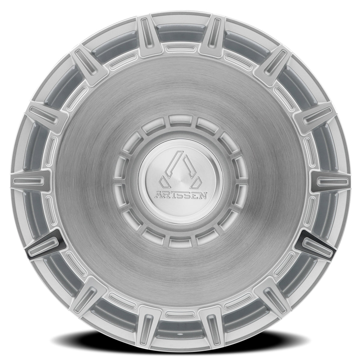 Artssen Wheels AR101 Apollo Gloss Silver Brushed face view