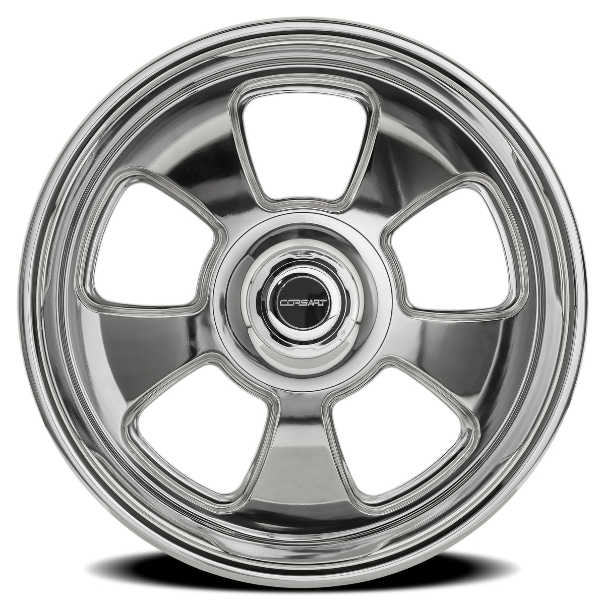 Corsart Wheels C107 Malibu Milled and Polished face view