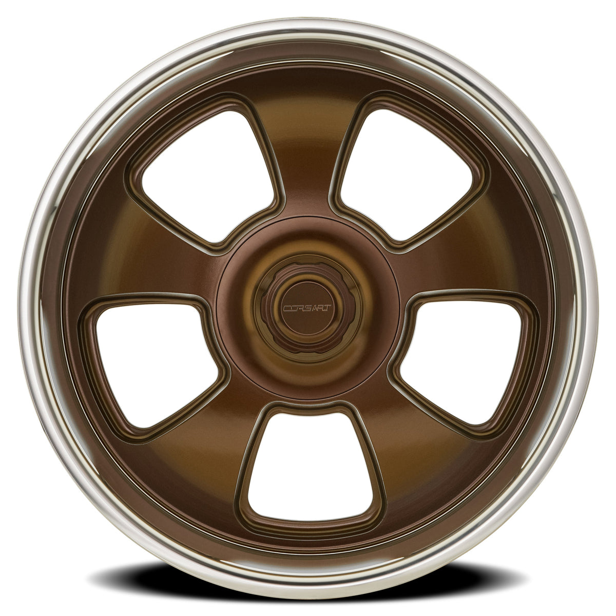 Corsart Wheels C107 Malibu Satin Bronze Center Diamond Cut Lip face view