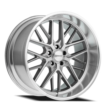 Corsart Wheels R502 Kingpin 5 Gloss Brushed with Diamond Cut Lip
