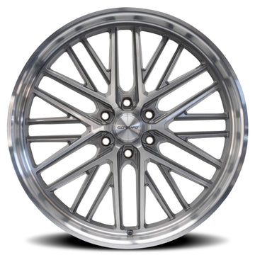 Corsart Wheels R507 Kingpin 6 Gloss Brushed with Diamond Cut Lip face view