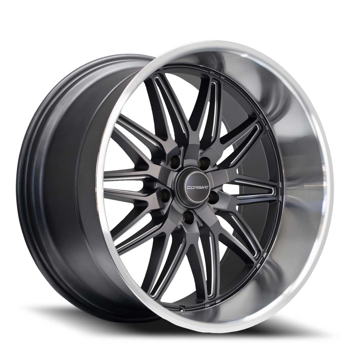 Corsart Wheels R508 Alcatraz Matte Gunmetal Milled with Diamond Cut Lip