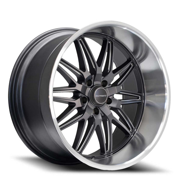 Corsart Wheels R508 Alcatraz Matte Gunmetal Milled with Diamond Cut Lip