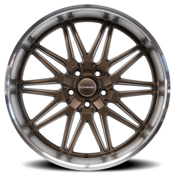 Corsart Wheels R509 Alcatraz Matte Bronze Milled with Diamond Cut Lip face view