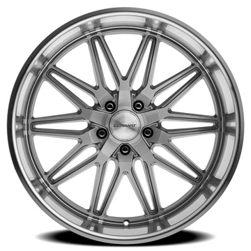 Corsart Wheels R510 Alcatraz Gloss Brushed with Diamond Cut Lip face view