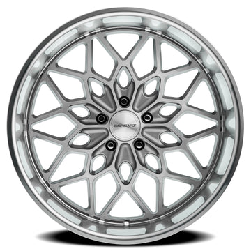 Corsart Wheels R513 Gunner Gloss Brushed with Diamond Cut Lip face view