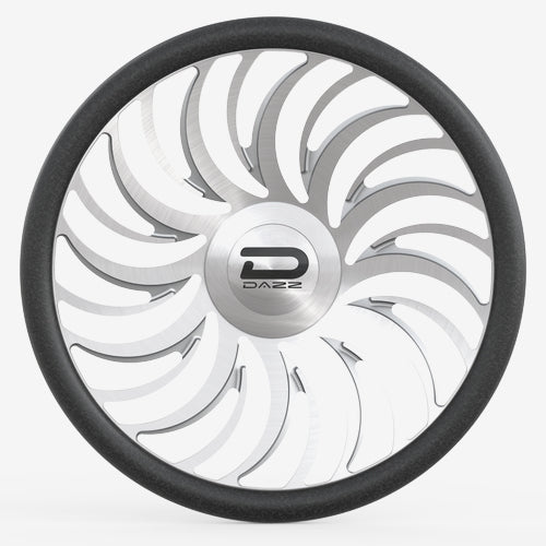 Dazz Wheels D103 Heat Gloss Silver Brushed Chromed Stainless Steel Lip