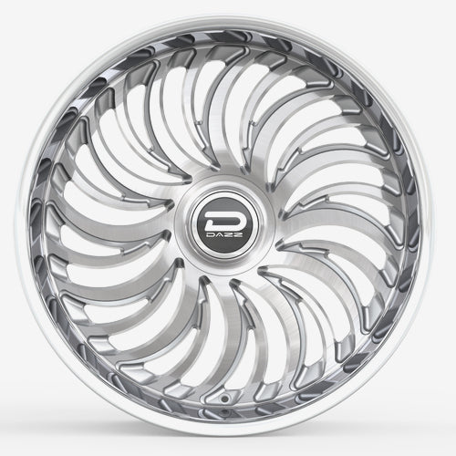 Dazz Wheels D103 Heat Gloss Silver Brushed Chromed Stainless Steel Lip