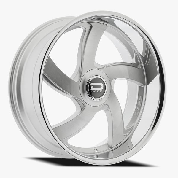 Dazz Wheels D105 Bussin Gloss Silver Brushed Chromed Stainless Steel Lip