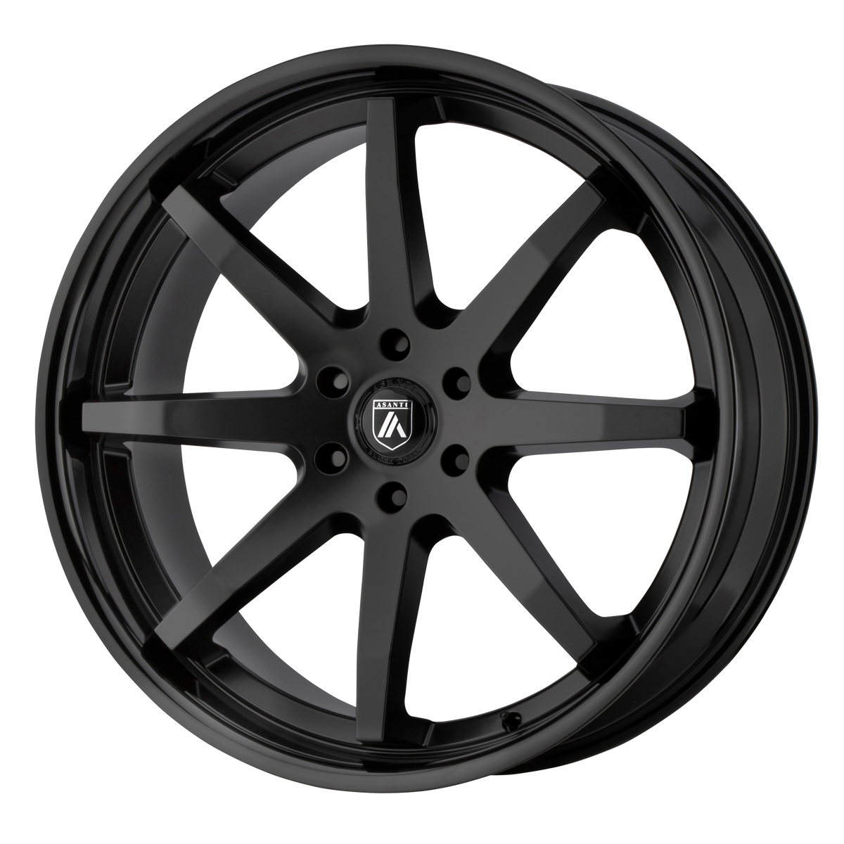 Asanti Wheels Abl-32 Kaiser Satin Black with Gloss Black Lip