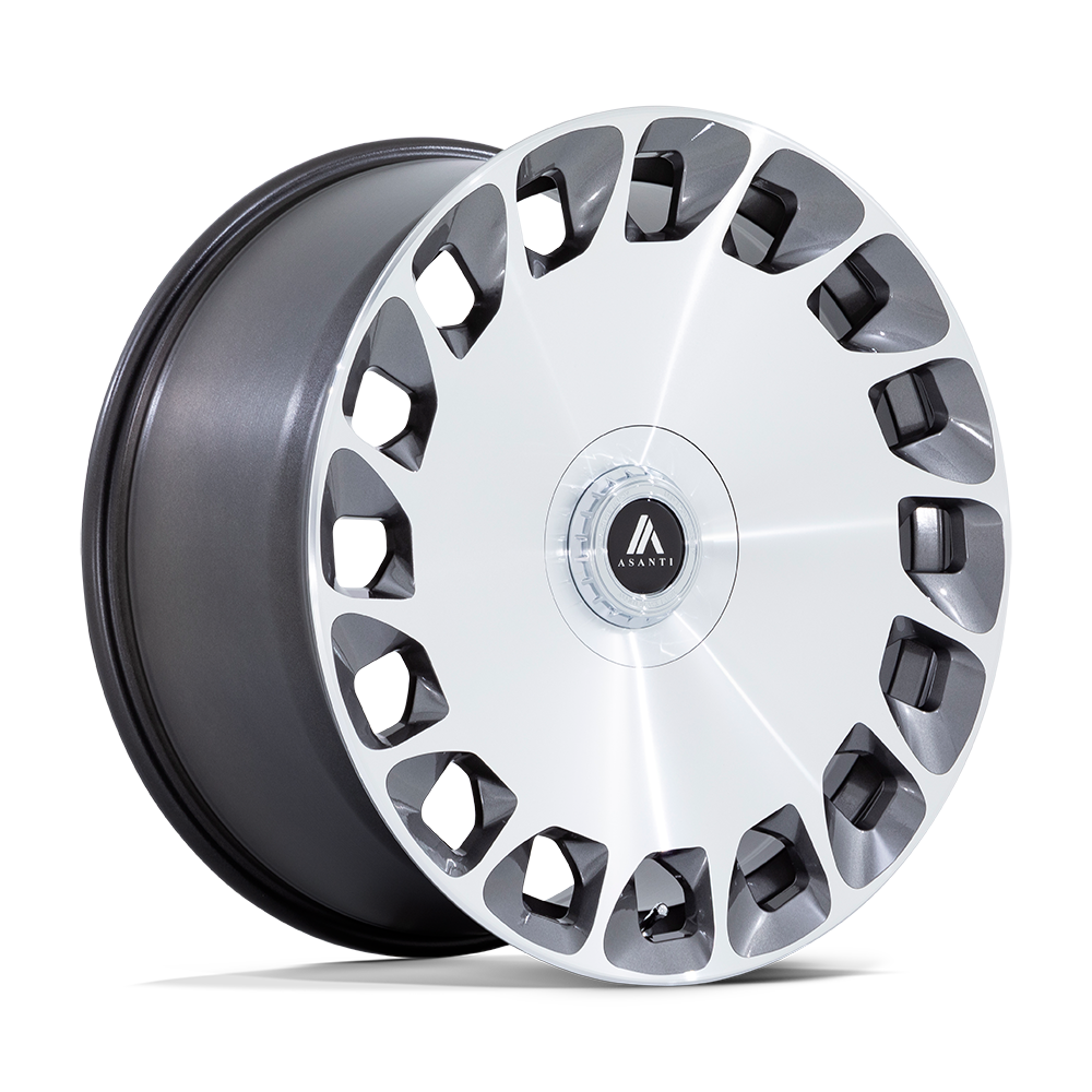 Asanti Wheels AB045 Aristocrat Gloss Platinum with Bright Machined Face
