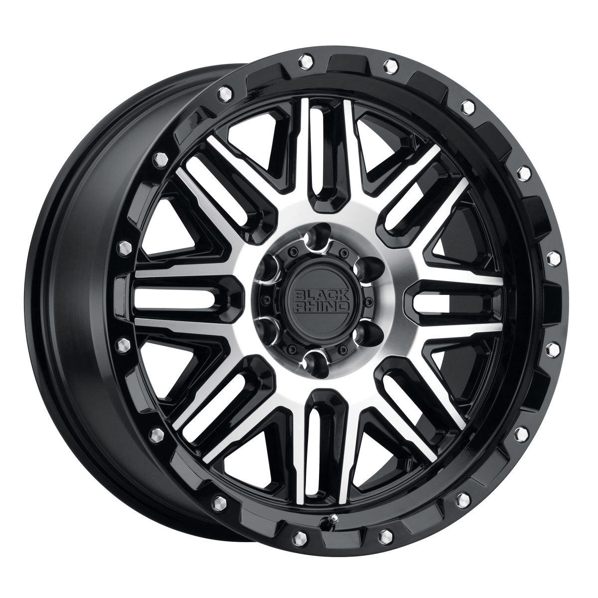 Black Rhino Wheels Alamo Gloss Black with Machined Face