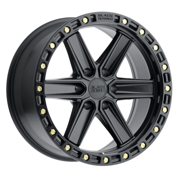 Black Rhino Wheels Henderson Matte Black with Brass Bolts