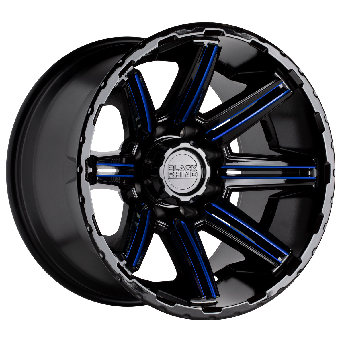 Black Rhino Wheels Rampage Gloss Black with Red Lip
