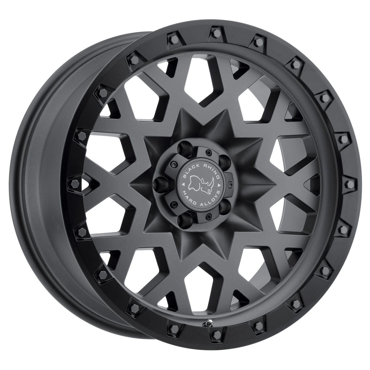 Black Rhino Wheels Sprocket Matte Gunmetal with Black Ring