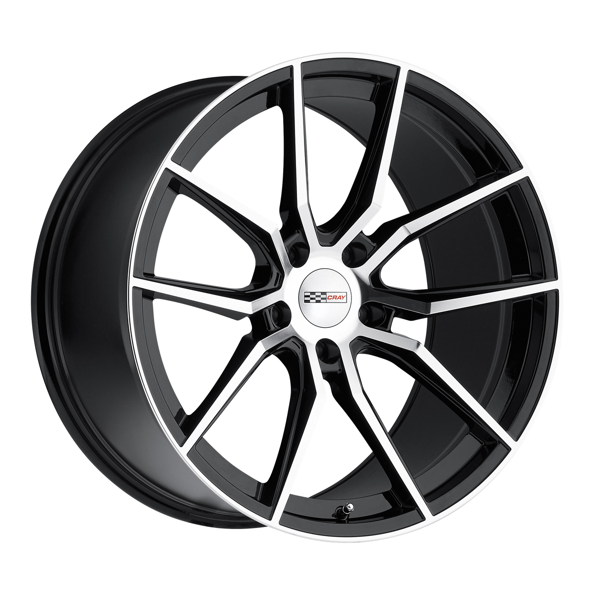 Cray Wheels Spider Gloss Black with Mirror Cut Face