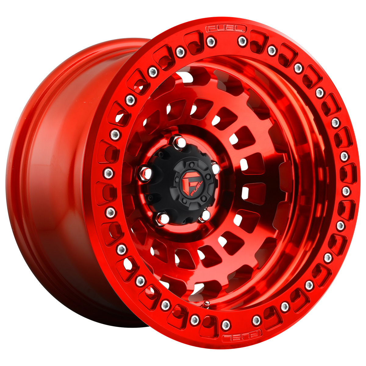 Fuel Off-Road Wheels D100 Zephyr Beadlock Candy Red