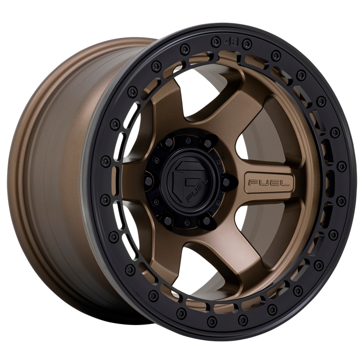 Fuel Off-Road Wheels D124 Block Beadlock Matte Bronze with Matte Black Ring