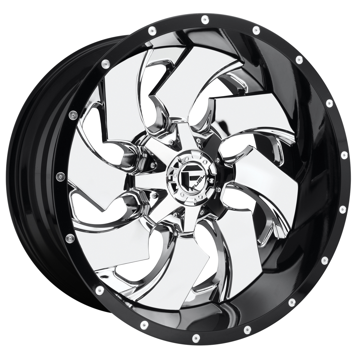 Fuel Off-Road Wheels D240 Cleaver Chrome with Gloss Black Lip