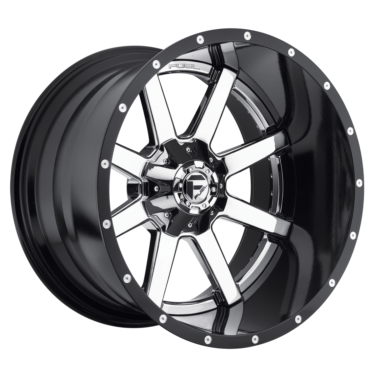 Fuel Off-Road Wheels D260 Maverick Chrome with Gloss Black Lip