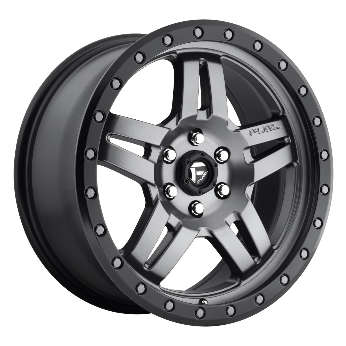 Fuel Off-Road Wheels D558 Anza Matte Gunmetal Black Bead Ring