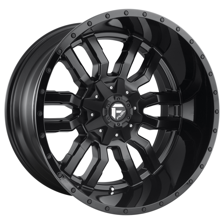 Fuel Off-Road Wheels D596 Sledge Matte Black Gloss Black Lip