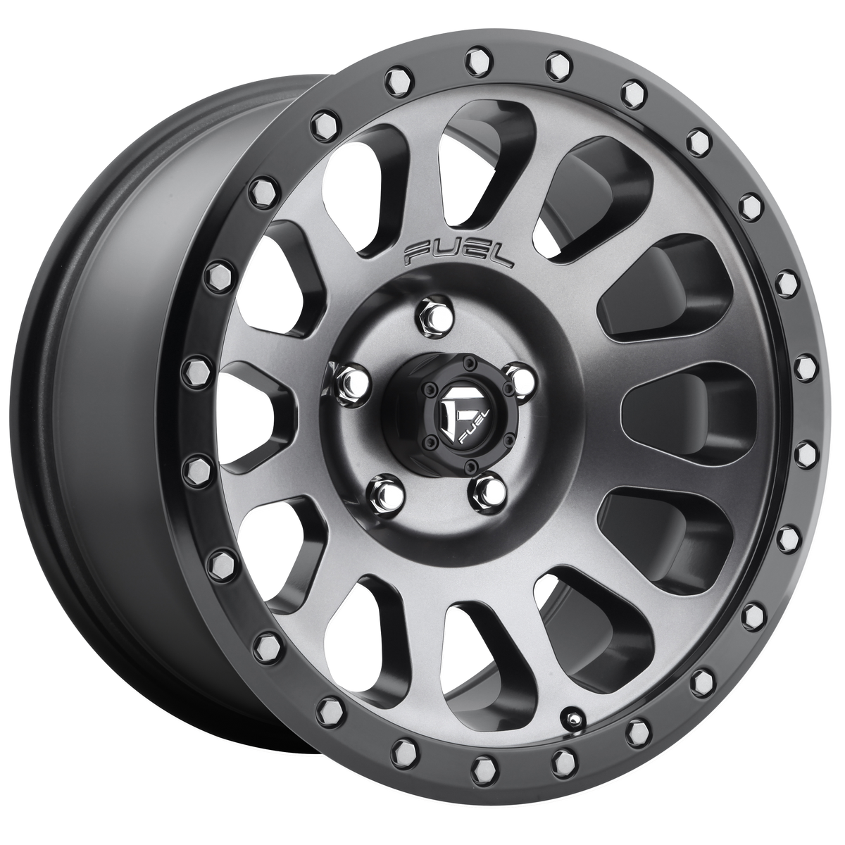 Fuel Off-Road Wheels D601 Vector Matte Gunmetal Black Bead Ring