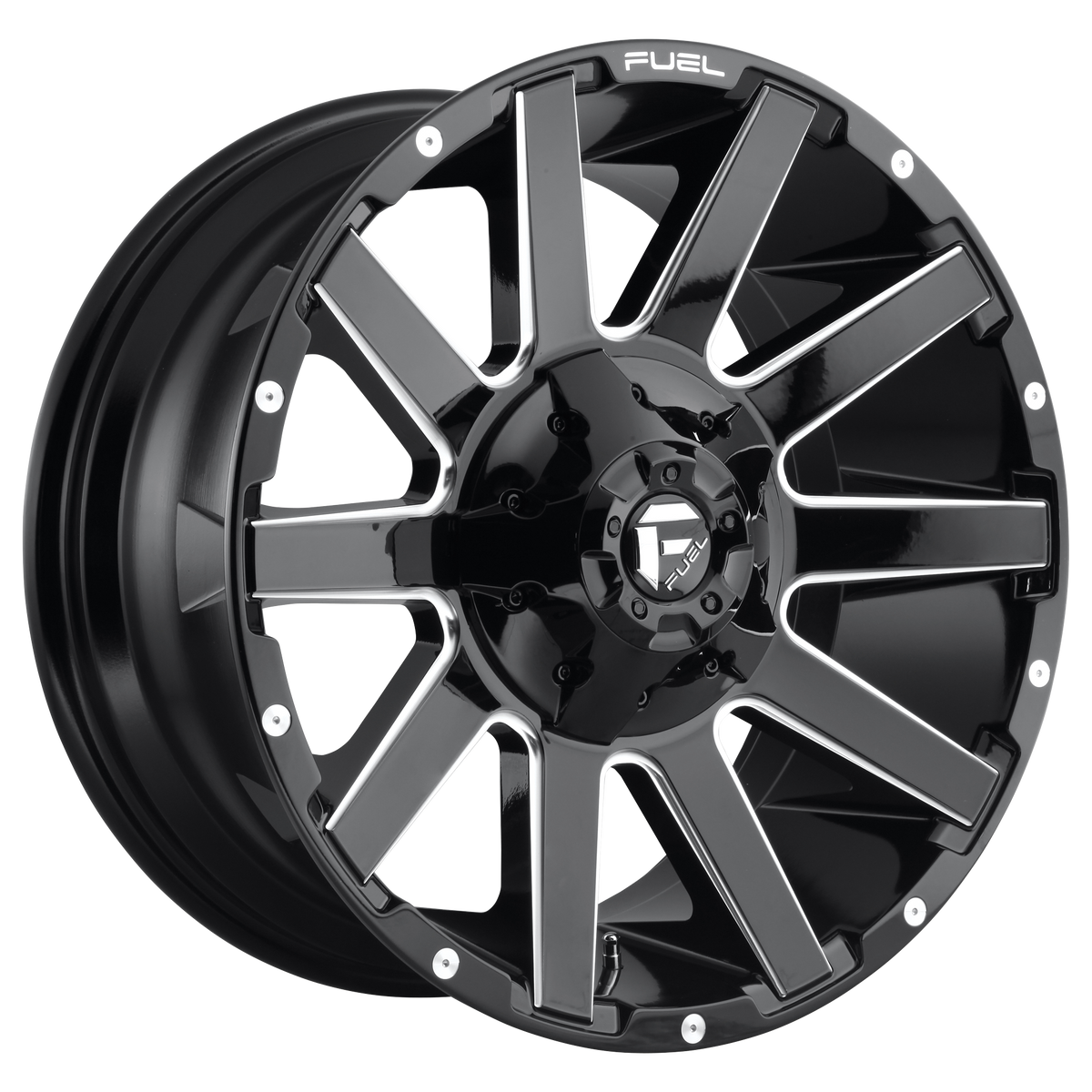 Fuel Off-Road Wheels D615 Contra Gloss Black Milled