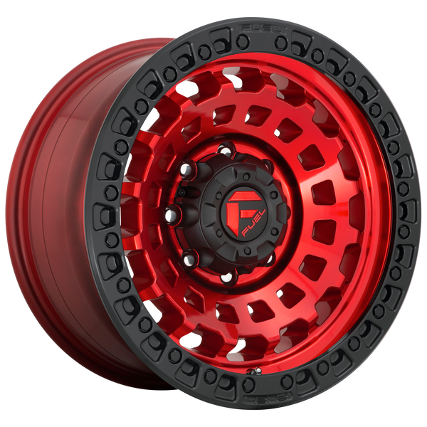 Fuel Off-Road Wheels D632 Zephyr Candy Red with Black Bead Ring