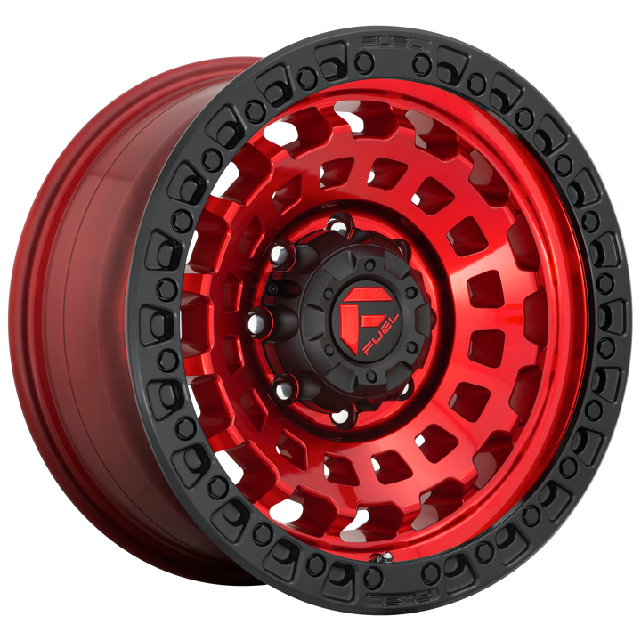 Fuel Off-Road Wheels D632 Zephyr Candy Red with Black Bead Ring