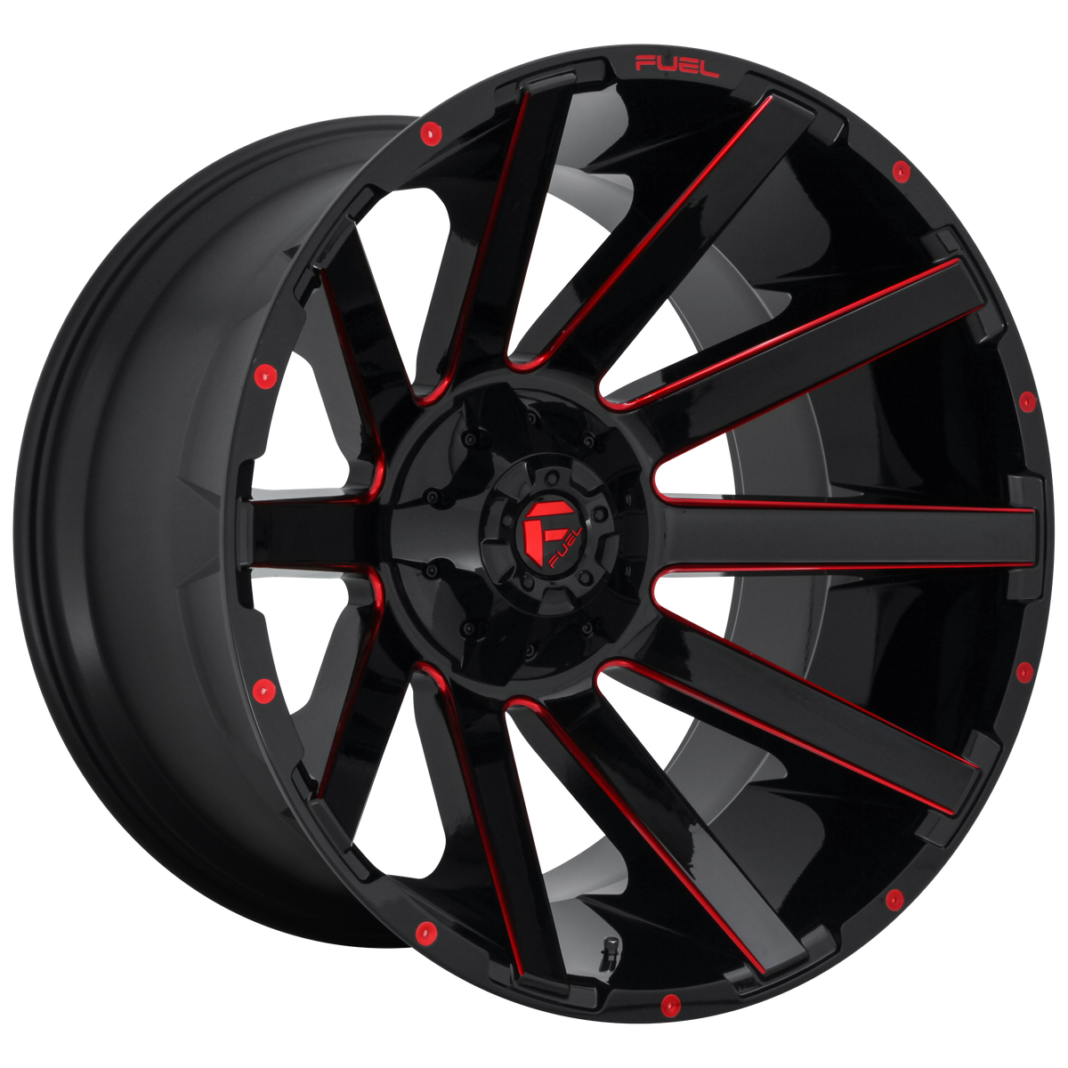 Fuel Off-Road Wheels D643 Contra Gloss Black with Red Tint