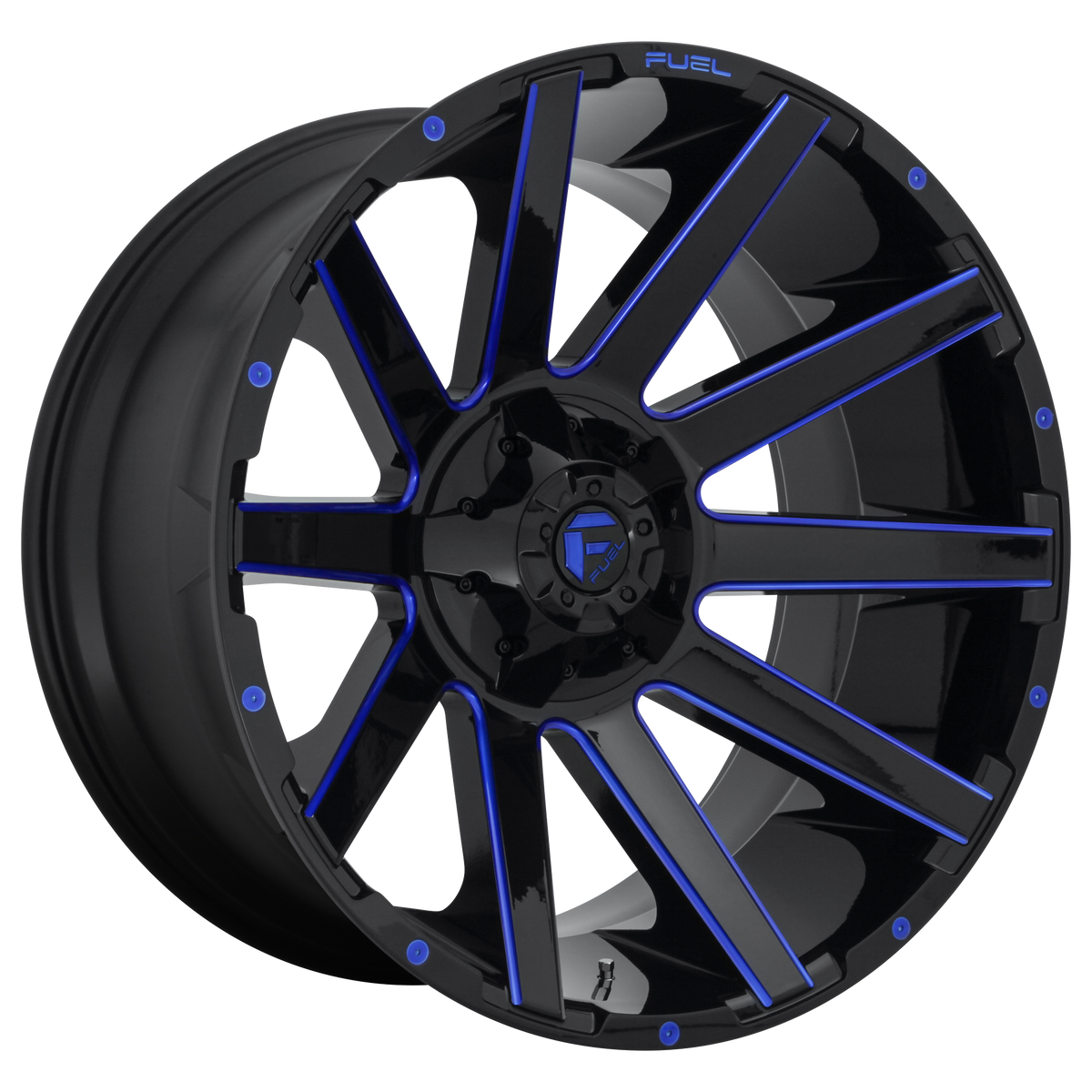 Fuel Off-Road Wheels D644 Contra Gloss Black with Blue Tint