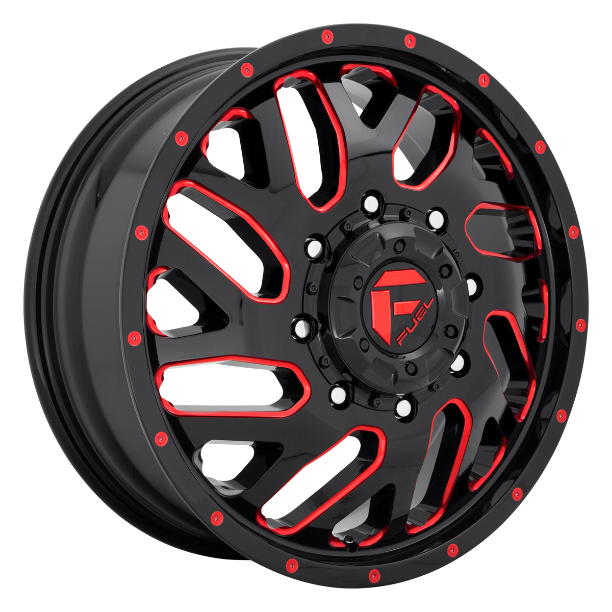 Fuel Off-Road Wheels D656 Triton Gloss Black with Red Tint