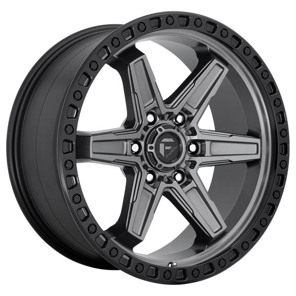 Fuel Off-Road Wheels D698 Kicker Matte Gunmetal Black Bead Ring